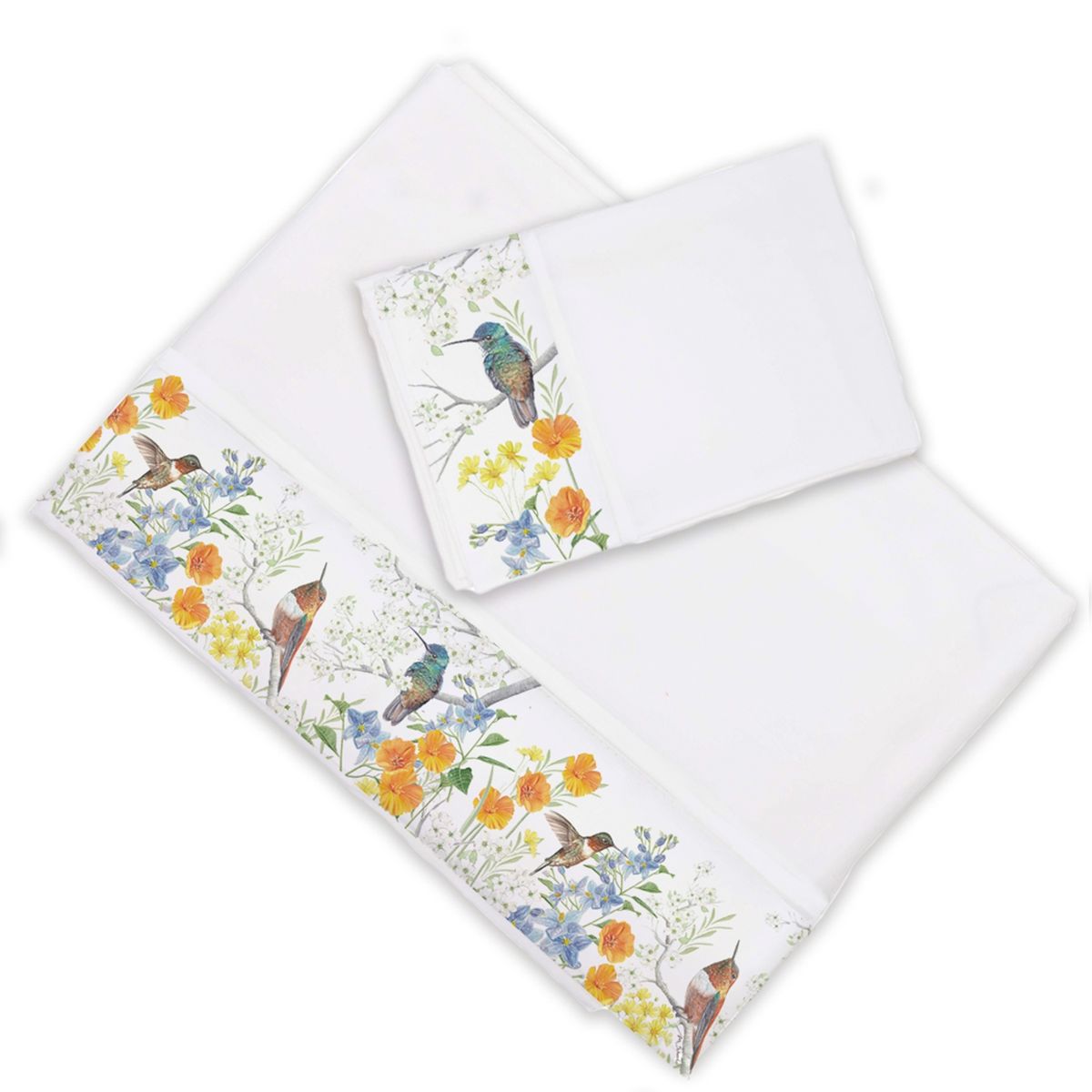 MARGARITA SCHEEL BY CASA ALVARINHO - Juego de Sábanas Picaflor Arcoíris 1 Plaza