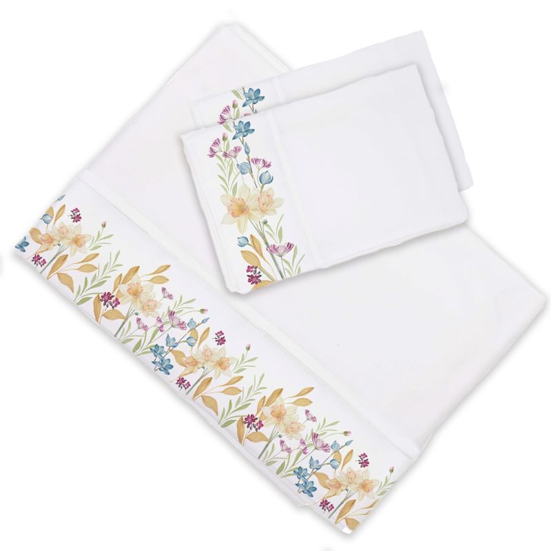 MARGARITA SCHEEL BY CASA ALVARINHO - Juego de Sábanas Jardín Narcisos 2 Plazas