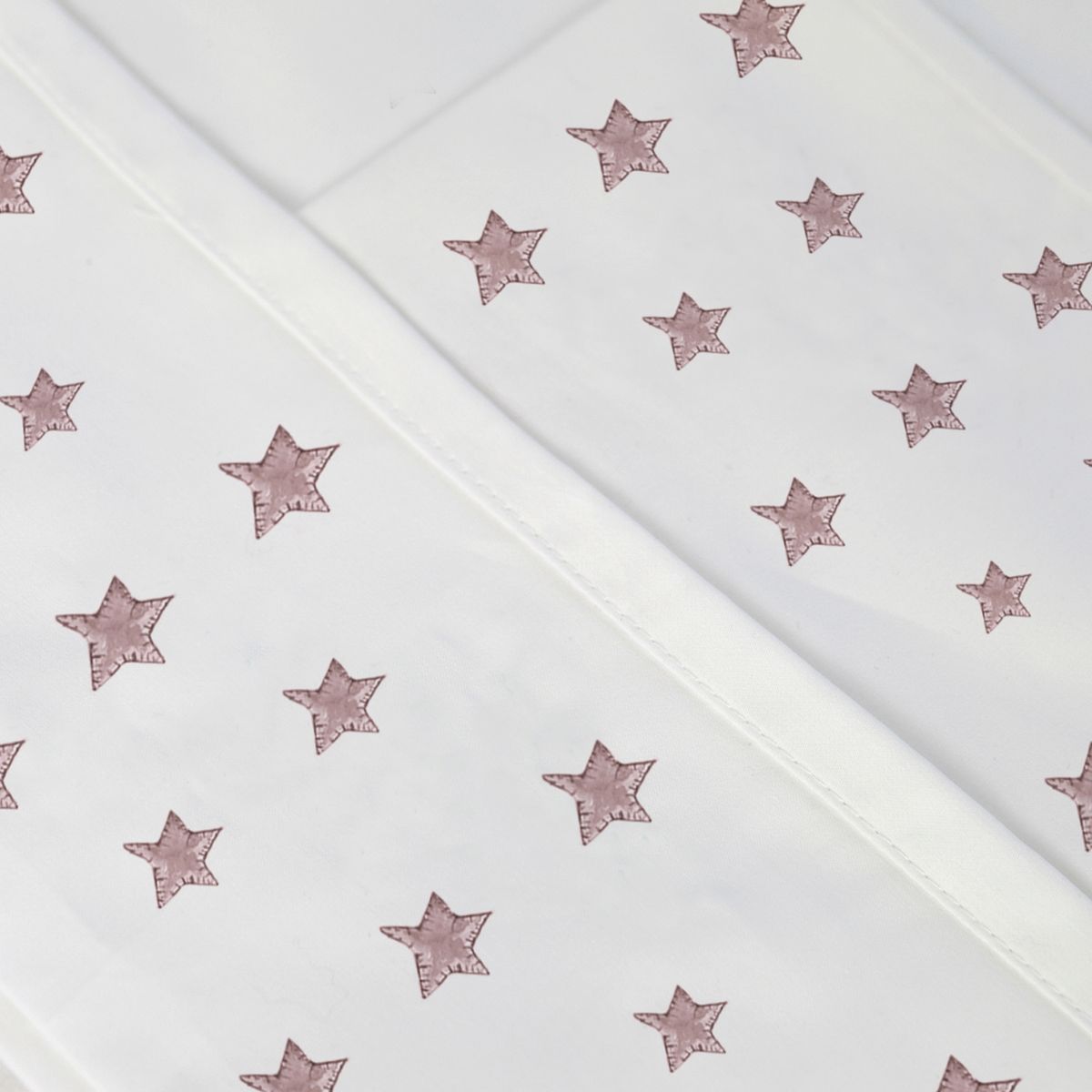 MARGARITA SCHEEL BY CASA ALVARINHO - Juego de Sábanas Estrellas Rosa 1,5 Plazas