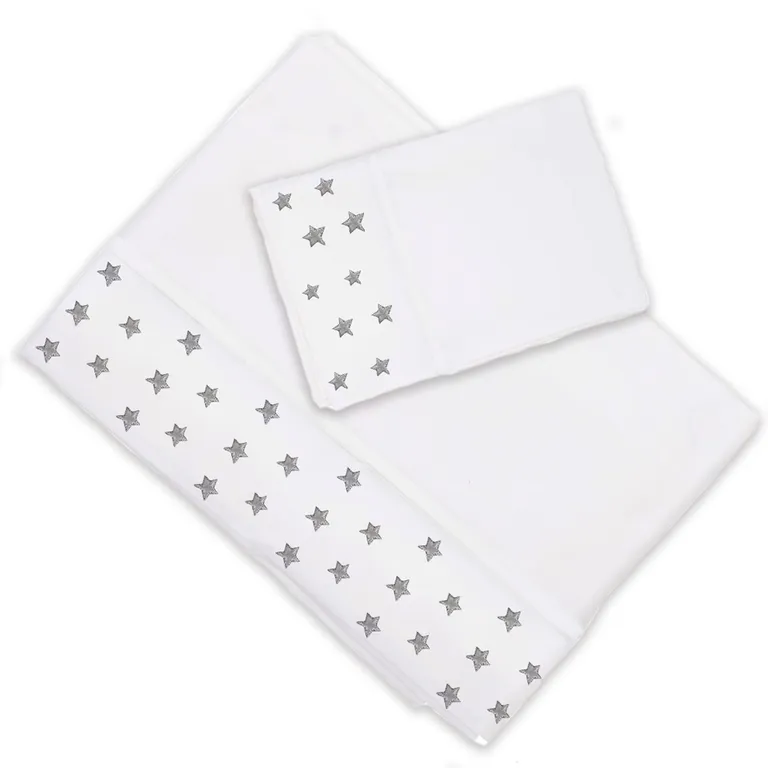 Juego de Sabanas Estrellas Gris 1 Plaza