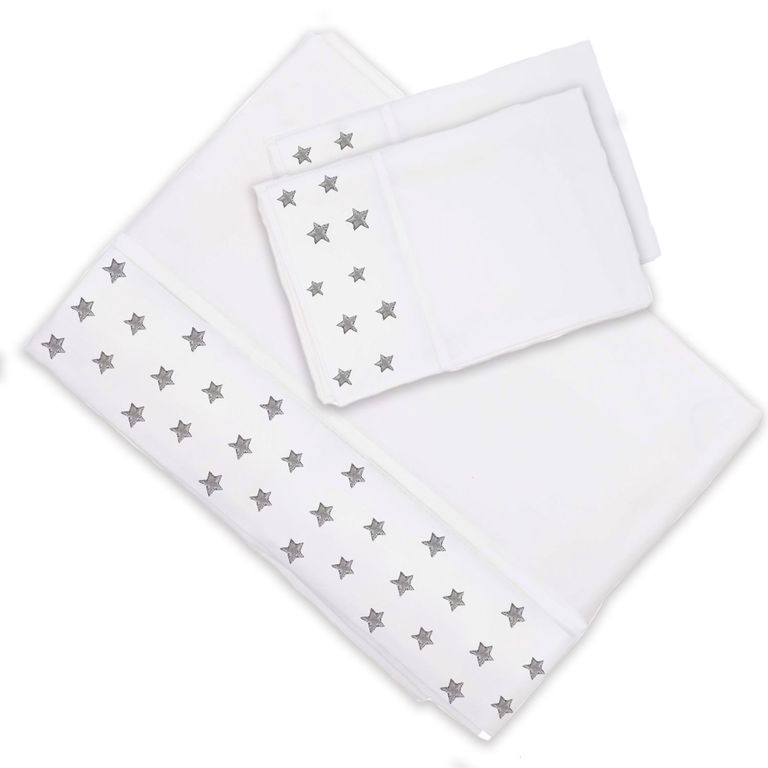 Juego de Sabanas Estrellas Gris King