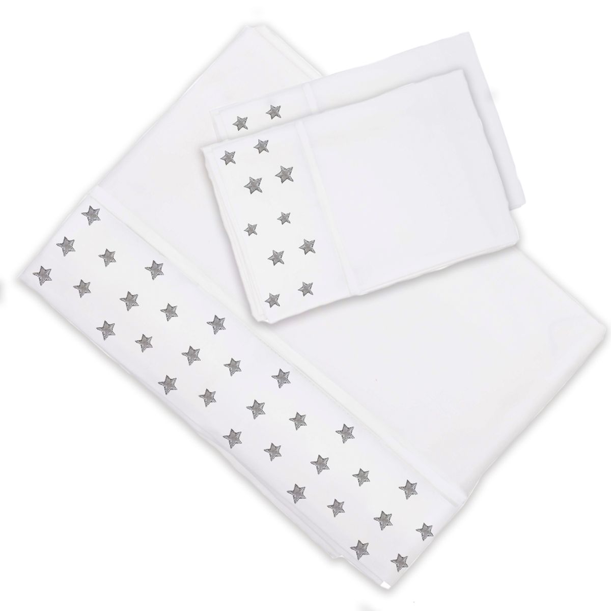 MARGARITA SCHEEL BY CASA ALVARINHO - Juego de Sábanas Estrellas Gris King