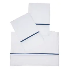 CASA ALVARINHO - Juego de Sábanas Vivo Azul King