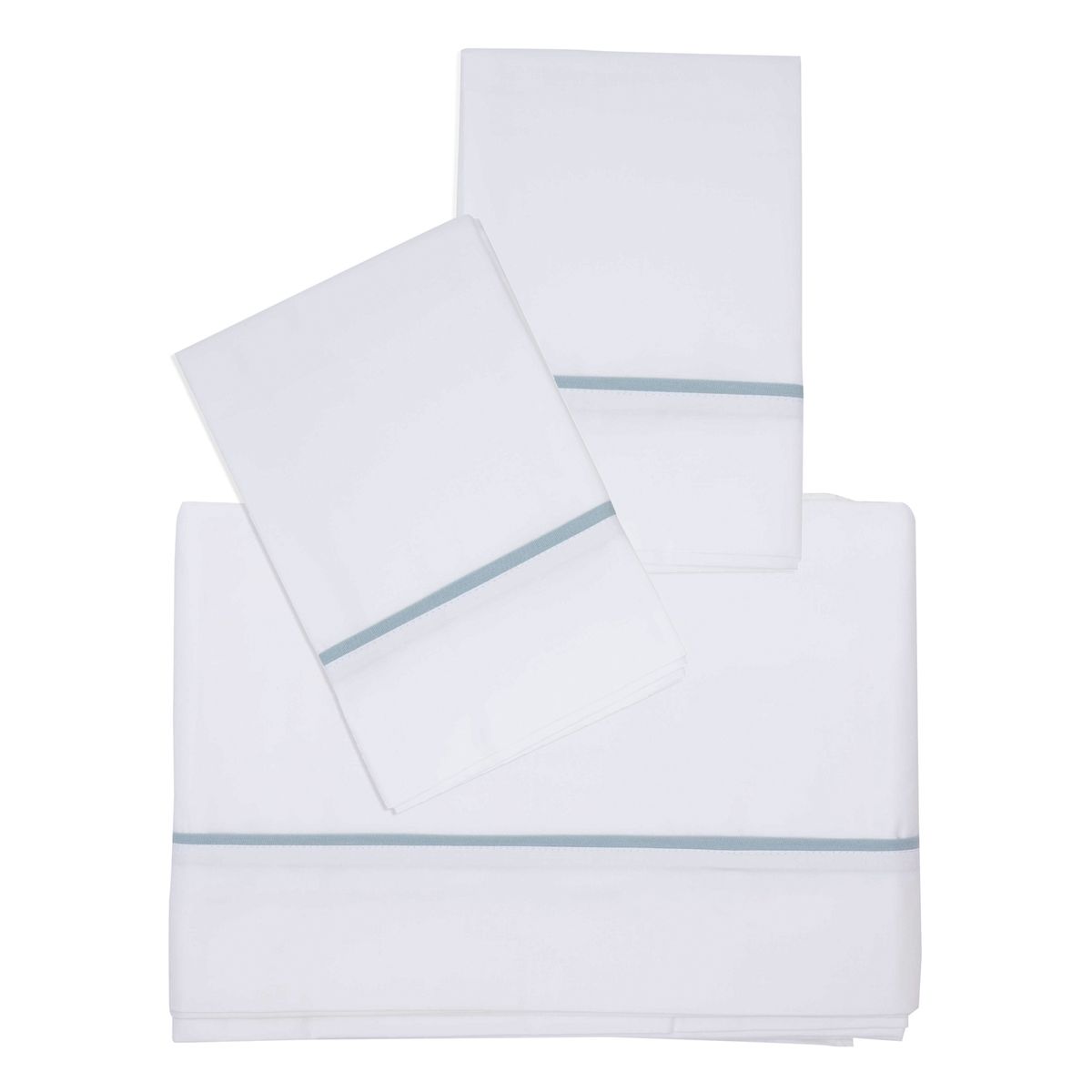 CASA ALVARINHO - Juego de Sábanas Vivo Celeste Super King