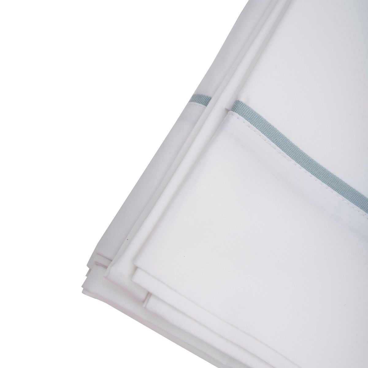 CASA ALVARINHO - Juego de Sábanas Vivo Celeste Super King