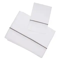 CASA ALVARINHO - Juego de Sábanas Vivo Taupé 1,5 Plazas