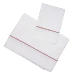 CASA ALVARINHO - Juego de Sábanas Vivo Rosa Viejo 1,5 Plazas