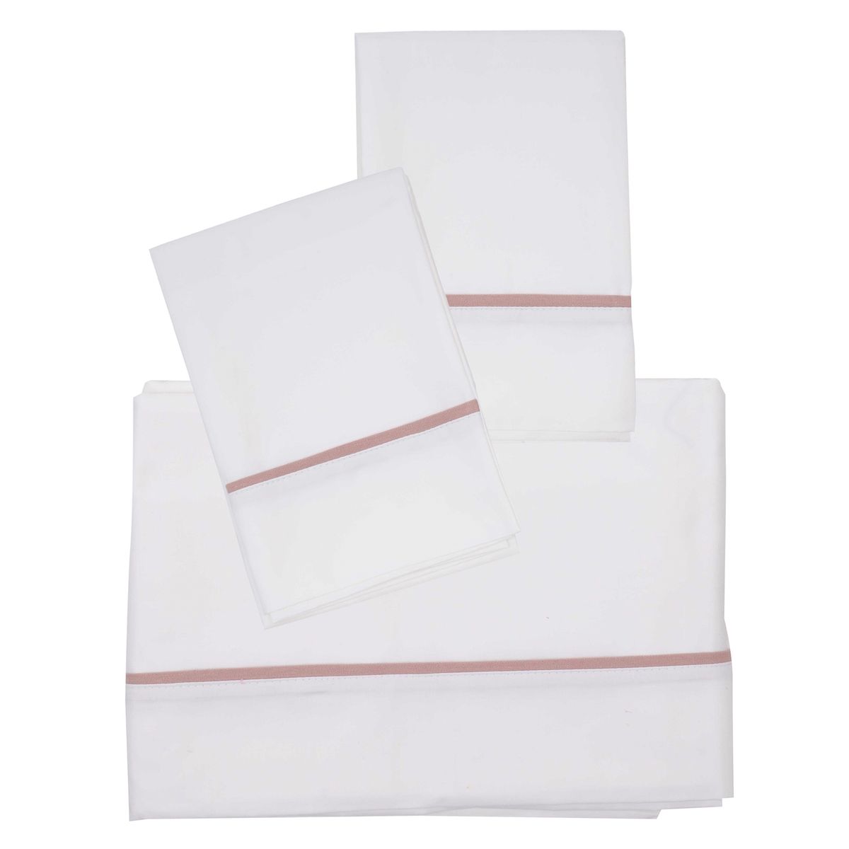 CASA ALVARINHO - Juego de Sábanas Vivo Rosa Viejo 2 Plazas