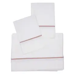 CASA ALVARINHO - Juego de Sábanas Vivo Rosa Viejo King