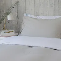 Cubreplumón Algodón 2 Plazas Gris Claro Stonewash