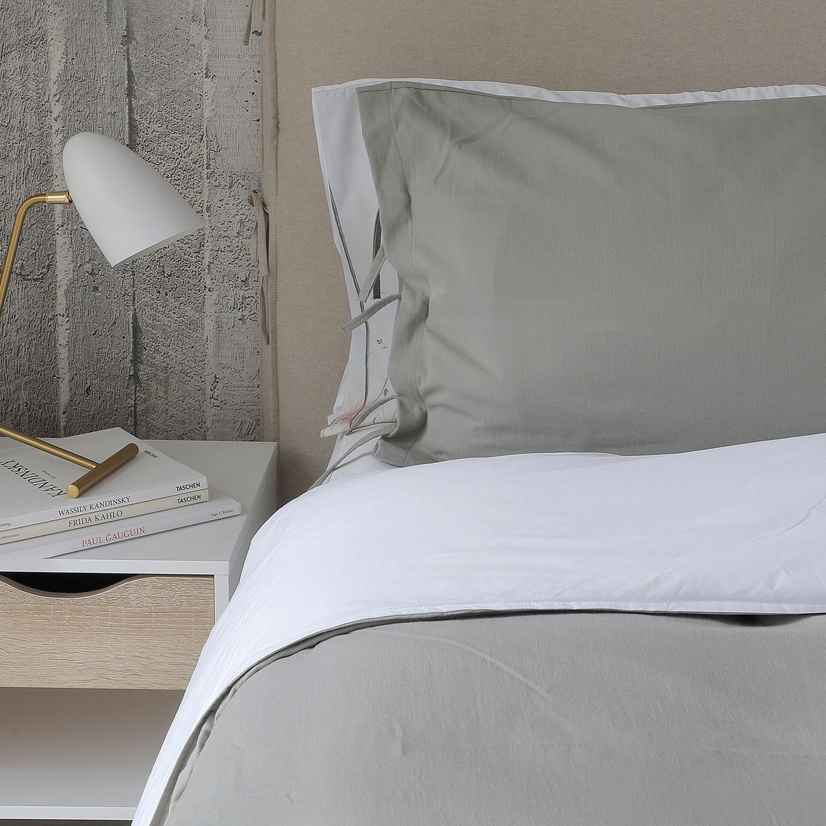 CASA ALVARINHO - Cubreplumón Algodón King Taupé Stonewash