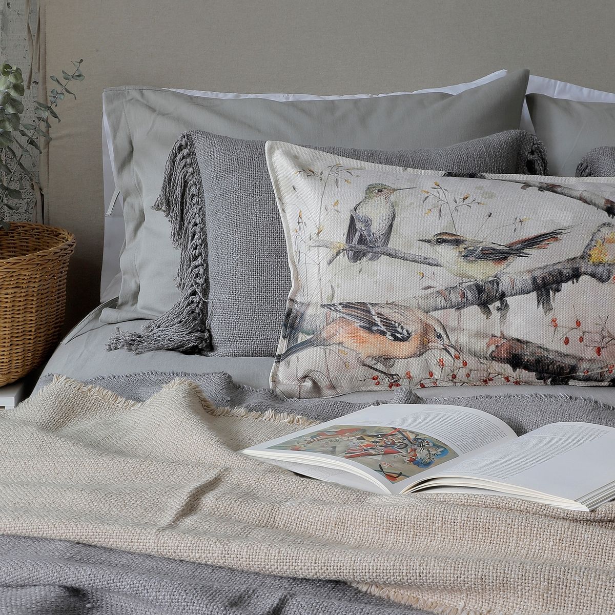 CASA ALVARINHO - Cubreplumón Algodón King Taupé Stonewash