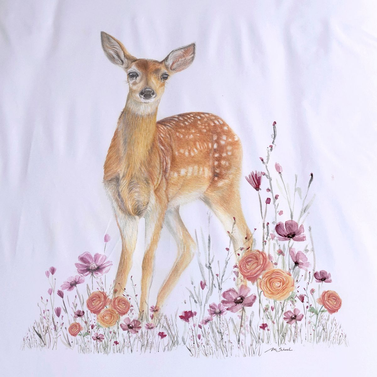 MARGARITA SCHEEL BY CASA ALVARINHO - Cubreplumón Cuna Bambi Florcitas