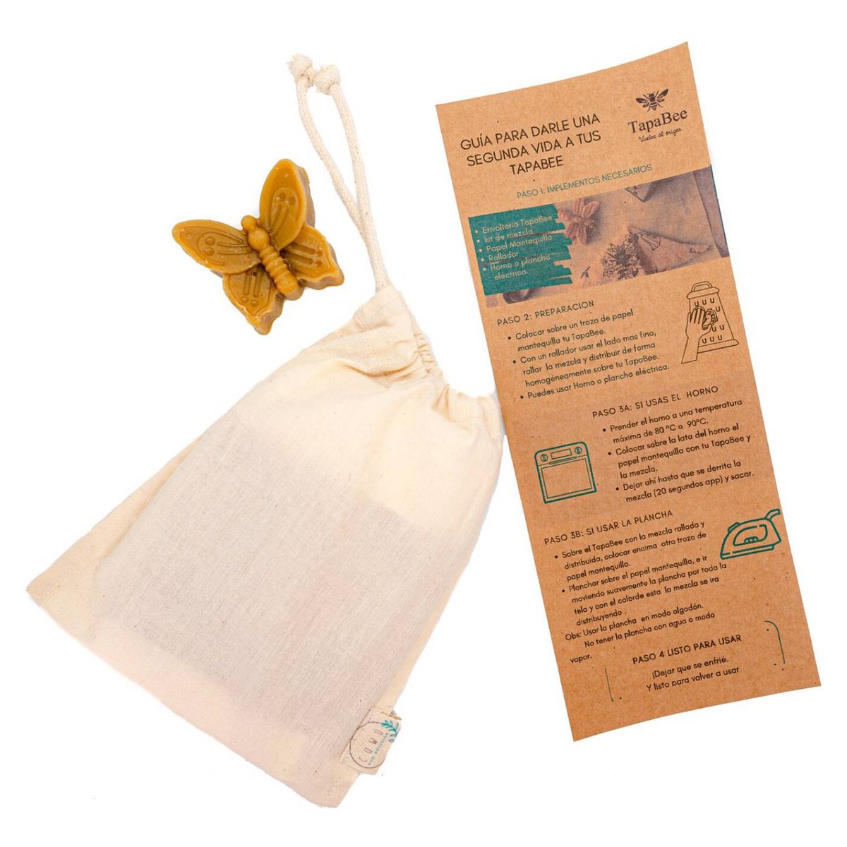 CUWU - Kit revive tus envoltorios de cera de abeja