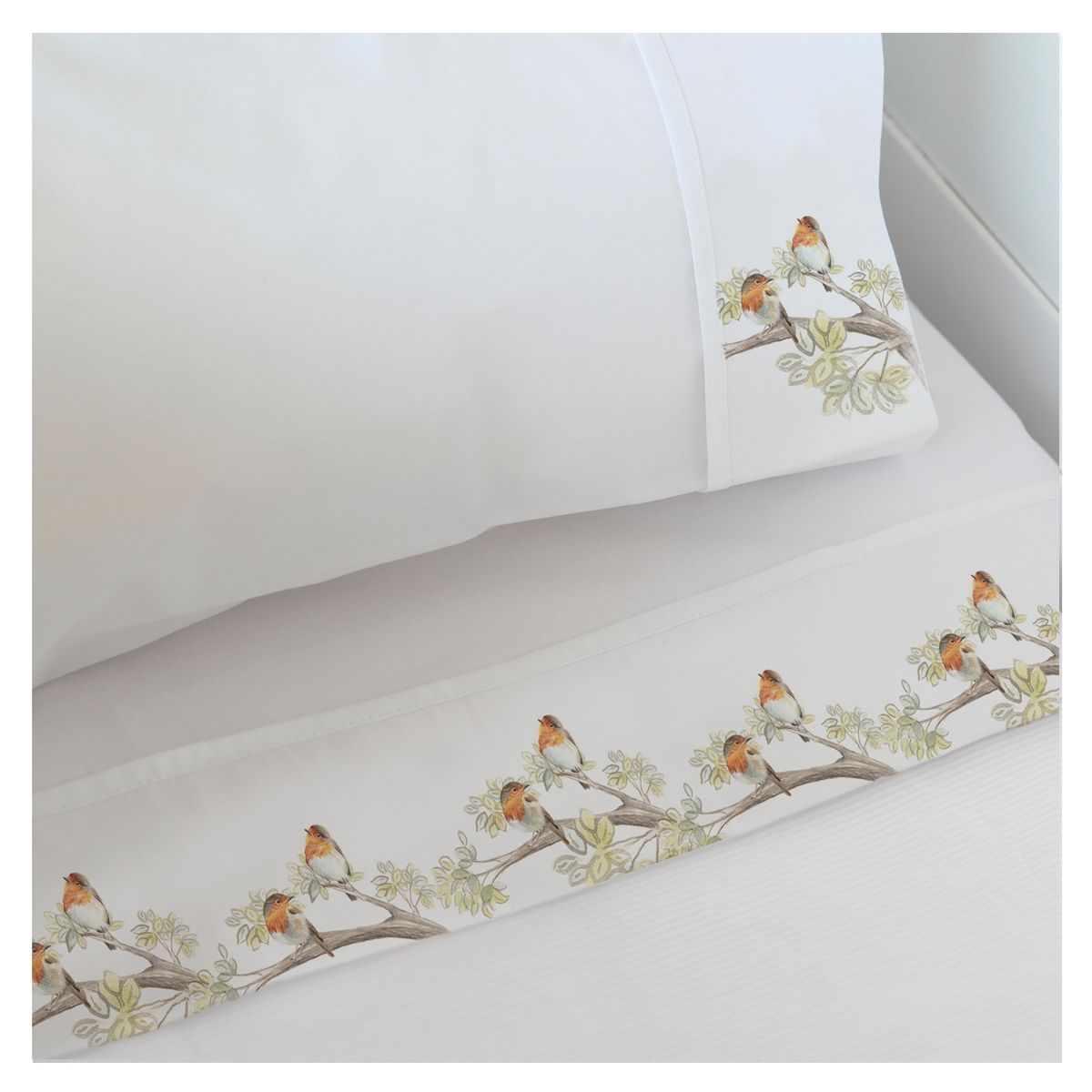 MARGARITA SCHEEL BY CASA ALVARINHO - Juego de Sábanas Moisés Pajaritos Bambi