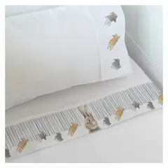 MARGARITA SCHEEL BY CASA ALVARINHO - Juego de Sábanas Moisés Rabbit