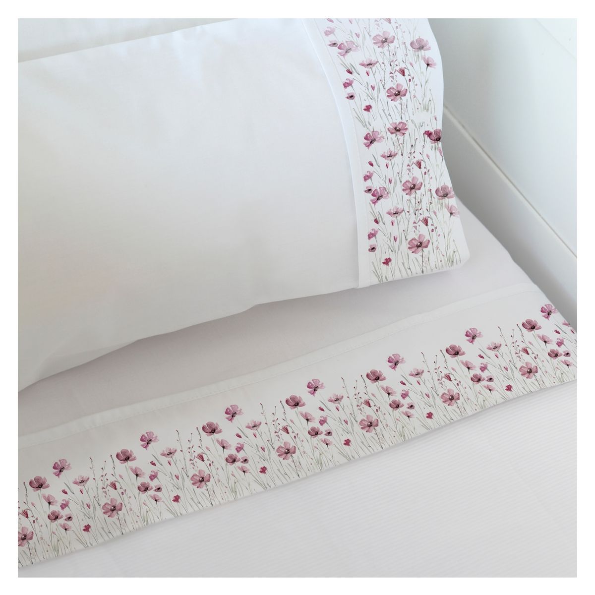 MARGARITA SCHEEL BY CASA ALVARINHO - Juego de Sábanas Moisés Florcitas Unicornio