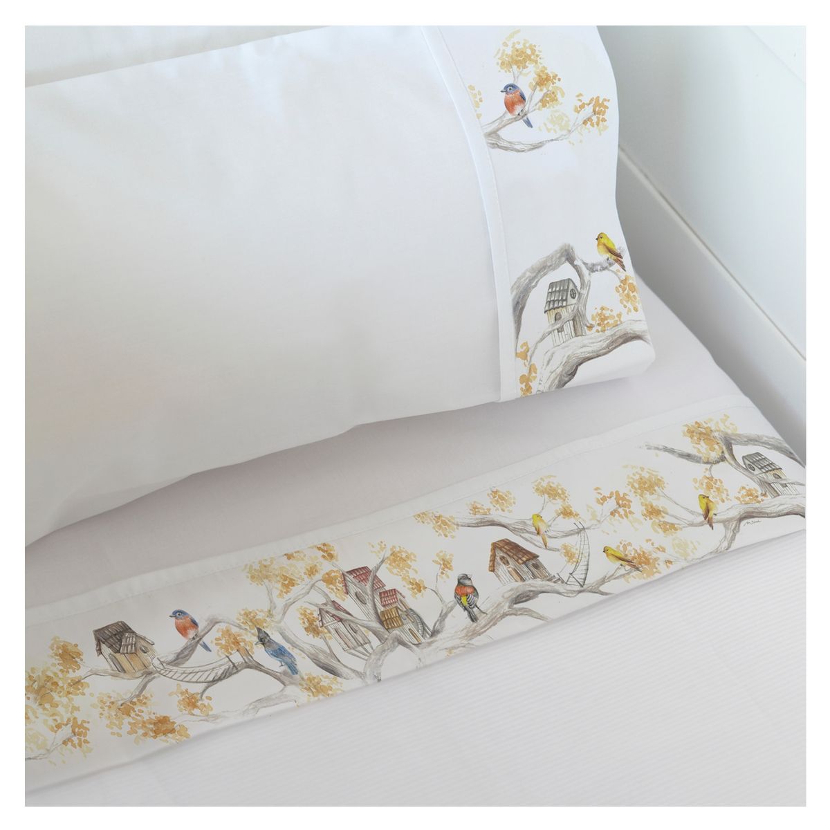 MARGARITA SCHEEL BY CASA ALVARINHO - Juego de Sábanas Cuna Arbolito