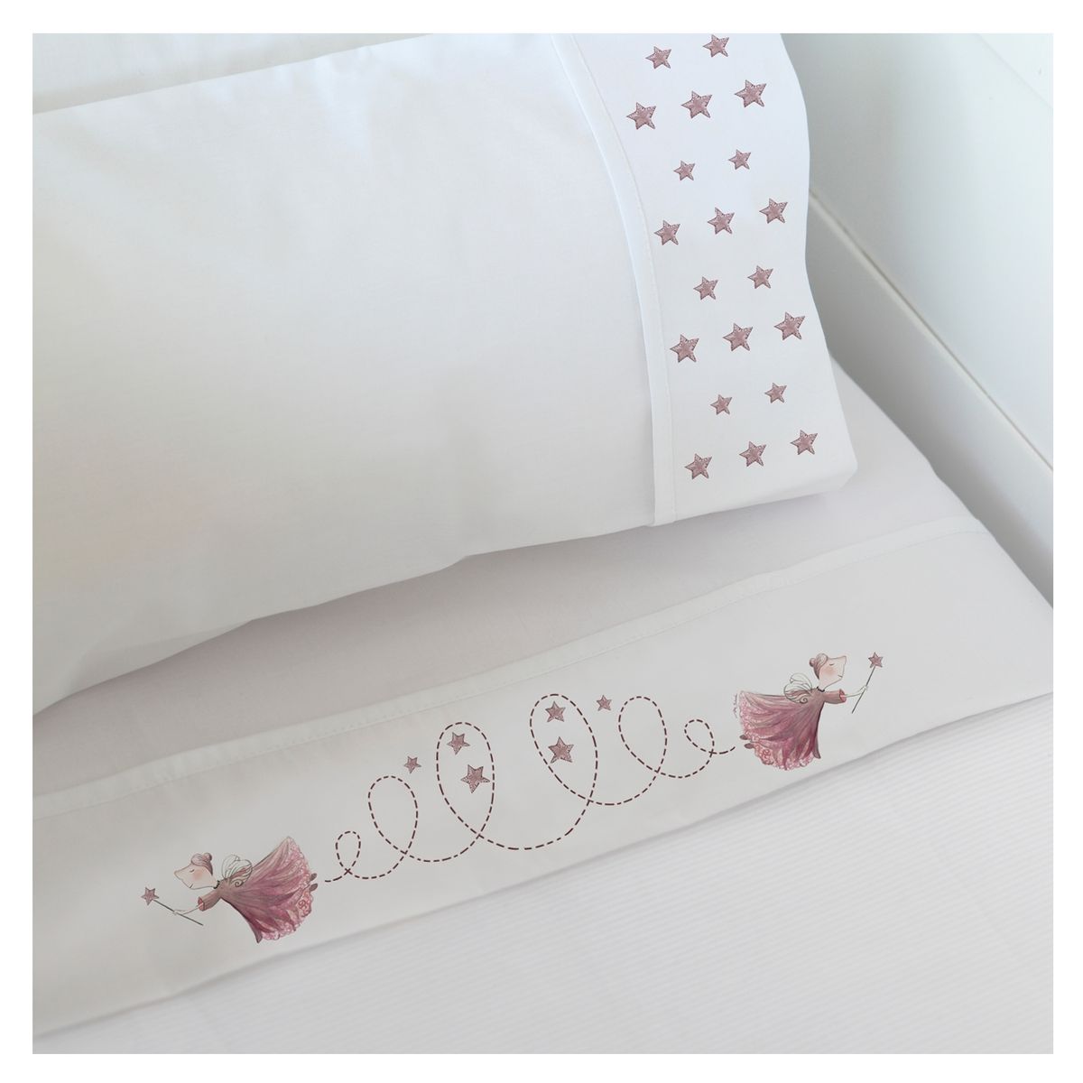 MARGARITA SCHEEL BY CASA ALVARINHO - Juego de Sábanas Cuna Hada