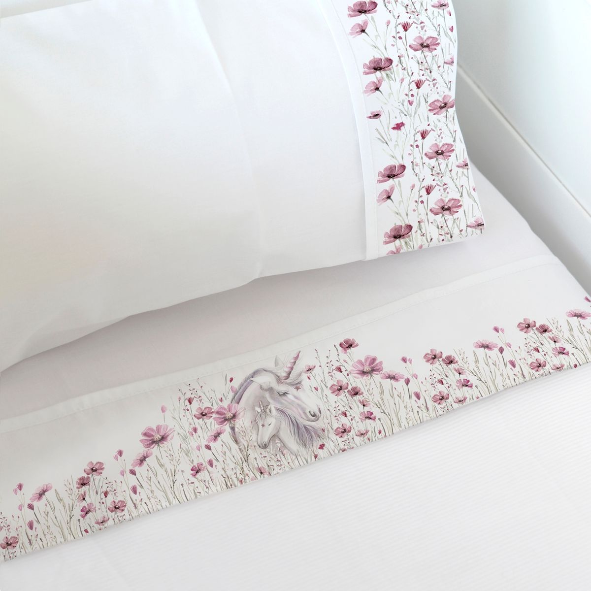 MARGARITA SCHEEL BY CASA ALVARINHO - Juego de Sábanas Transición Unicornio