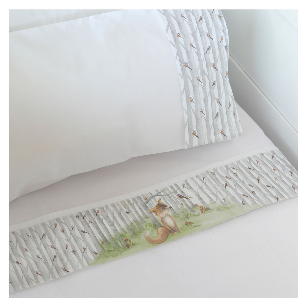 MARGARITA SCHEEL BY CASA ALVARINHO - Juego de Sábanas Transición Zorrito