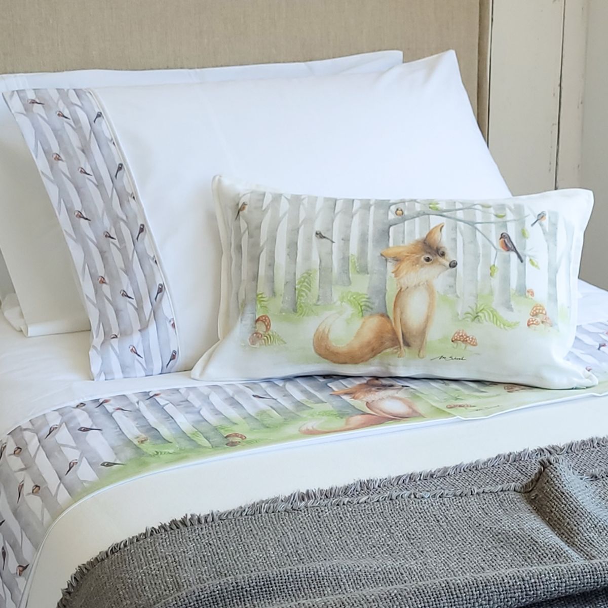 MARGARITA SCHEEL BY CASA ALVARINHO - Juego de Sábanas Transición Zorrito