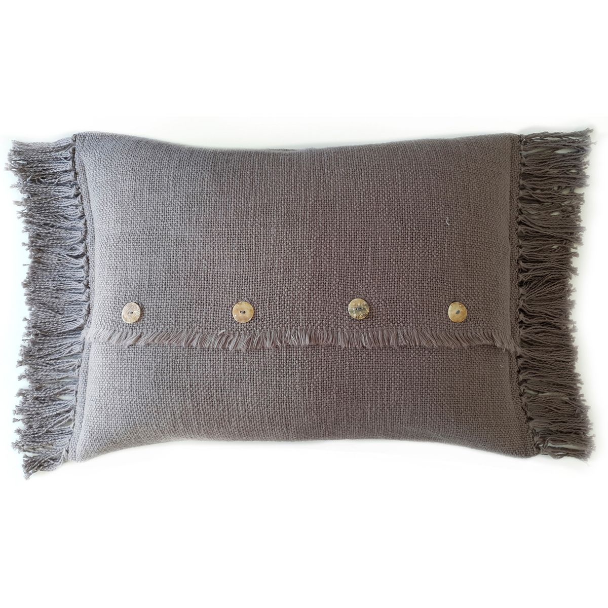 CASA ALVARINHO - COJIN TELAR ALGODÓN TAUPÉ