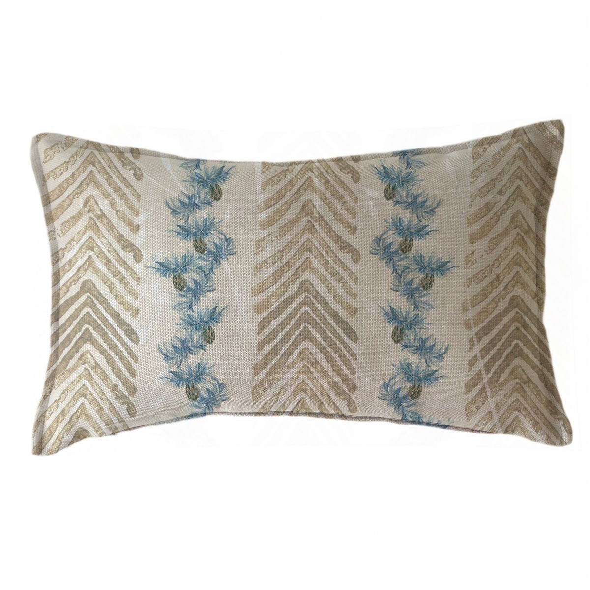 MARGARITA SCHEEL BY CASA ALVARINHO - FUNDA COJÍN MARISA ESPIGAS Y FLOR AZUL 50X30…