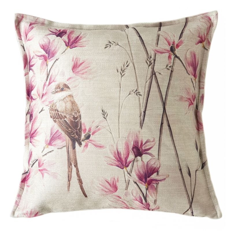 MARGARITA SCHEEL BY CASA ALVARINHO - FUNDA COJÍN MARISA MAGNOLIA Y CAZATIJERETA 45X45