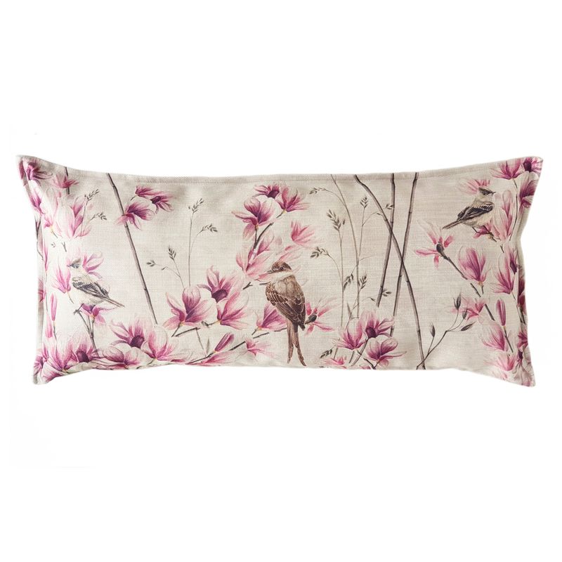MARGARITA SCHEEL BY CASA ALVARINHO - FUNDA COJÍN MARISA MAGNOLIA Y PAJARITOS XL