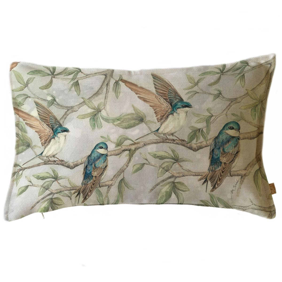 MARGARITA SCHEEL BY CASA ALVARINHO - FUNDA COJÍN MARISA GOLONDRINAS 50X30…