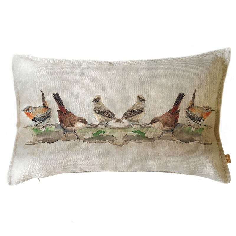 MARGARITA SCHEEL BY CASA ALVARINHO - FUNDA COJÍN MARISA PÁJAROS NATIVOS 50X30