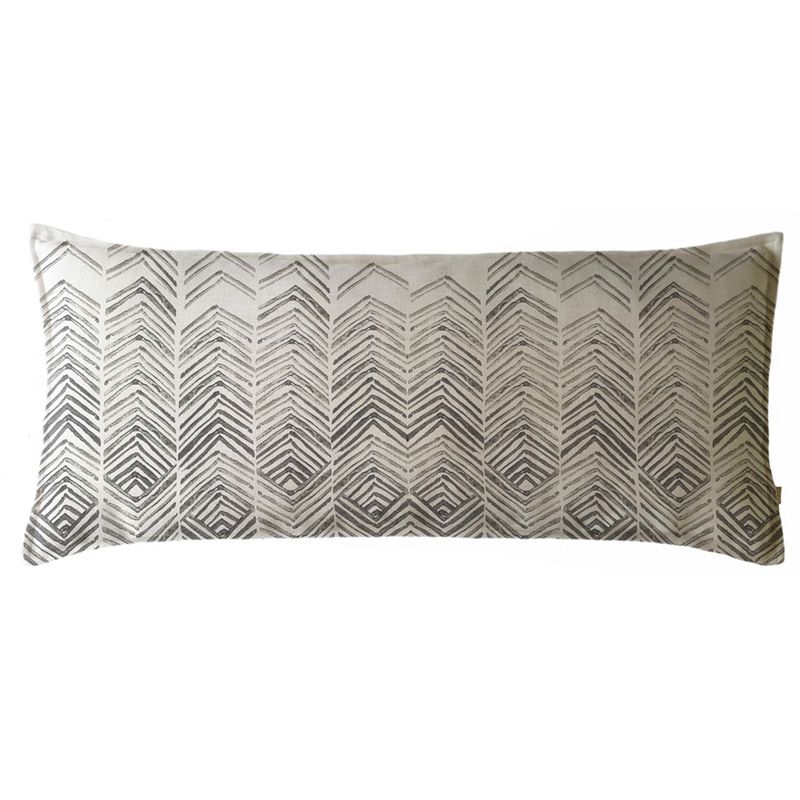 MARGARITA SCHEEL BY CASA ALVARINHO - FUNDA COJÍN MARISA ABSTRACTO ESPIGAS GRIS XL