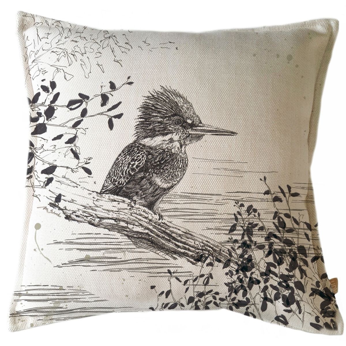 MARGARITA SCHEEL BY CASA ALVARINHO - FUNDA COJÍN MARISA MARTÍN PESCADOR B/N 45X45