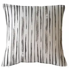 MARGARITA SCHEEL BY CASA ALVARINHO - FUNDA COJÍN MARISA ABSTRACTO LINEAL GRIS 45X45