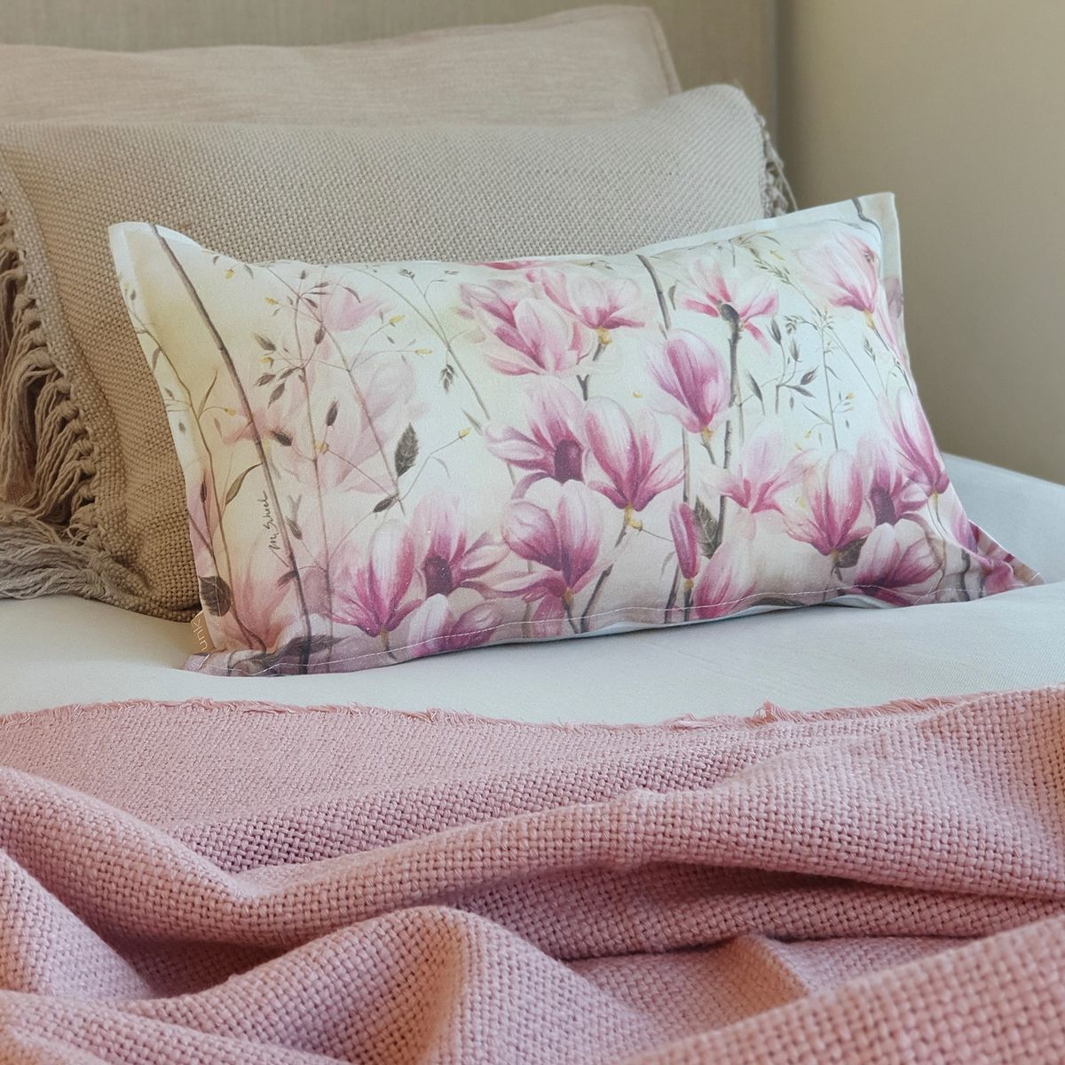 MARGARITA SCHEEL BY CASA ALVARINHO - FUNDA COJÍN ALGODÓN MAGNOLIA 50X30