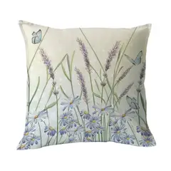 MARGARITA SCHEEL BY CASA ALVARINHO - FUNDA COJÍN ALGODÓN JARDÍN DE LAVANDA 45X45
