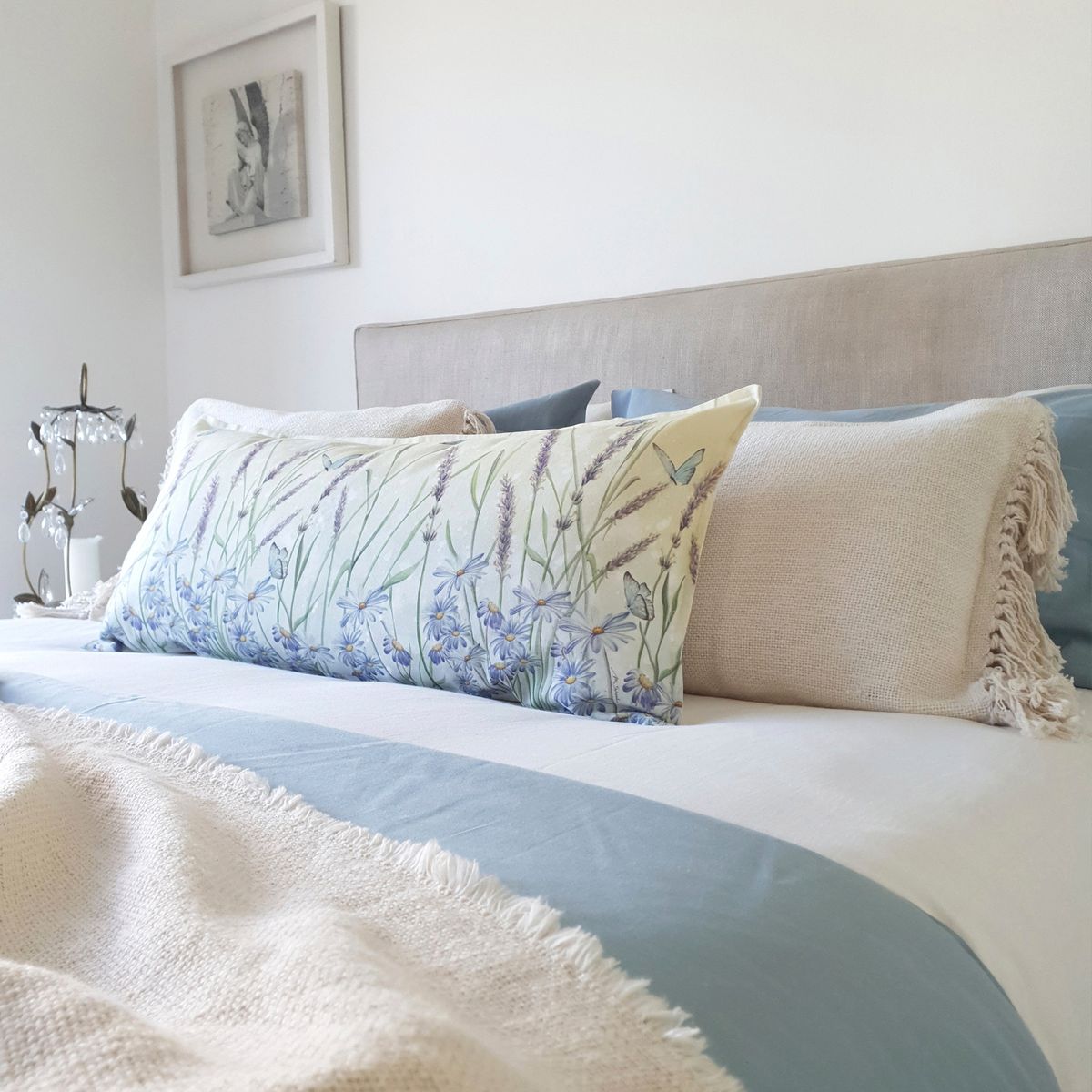 MARGARITA SCHEEL BY CASA ALVARINHO - COJÍN ALGODÓN JARDÍN DE LAVANDAS XL
