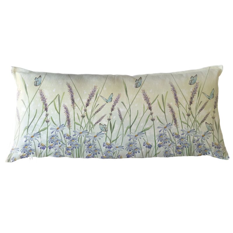 MARGARITA SCHEEL BY CASA ALVARINHO - FUNDA COJÍN ALGODÓN JARDÍN DE LAVANDAS XL