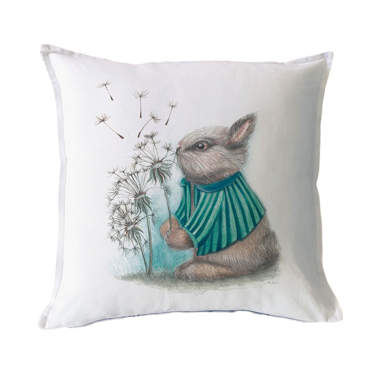 MARGARITA SCHEEL BY CASA ALVARINHO - FUNDA COJÍN ALGODÓN CONEJO PIDE UN DESEO 45X45…