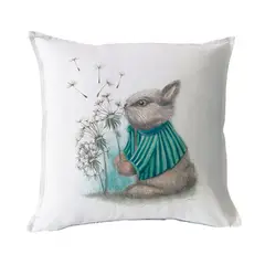 MARGARITA SCHEEL BY CASA ALVARINHO - FUNDA COJÍN ALGODÓN CONEJO PIDE UN DESEO 45X45…