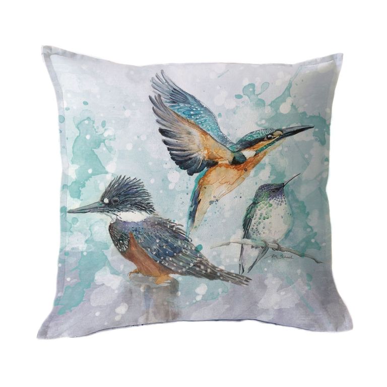 FUNDA COJIN ALGODON MARTIN TURQUESA 45X45