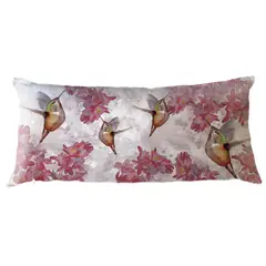 MARGARITA SCHEEL BY CASA ALVARINHO - COJÍN ALGODÓN PICAFLOR FLOR FUCSIA XL