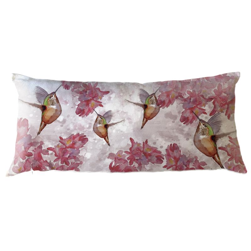 MARGARITA SCHEEL BY CASA ALVARINHO - FUNDA COJÍN ALGODÓN PICAFLOR FLOR FUCSIA XL