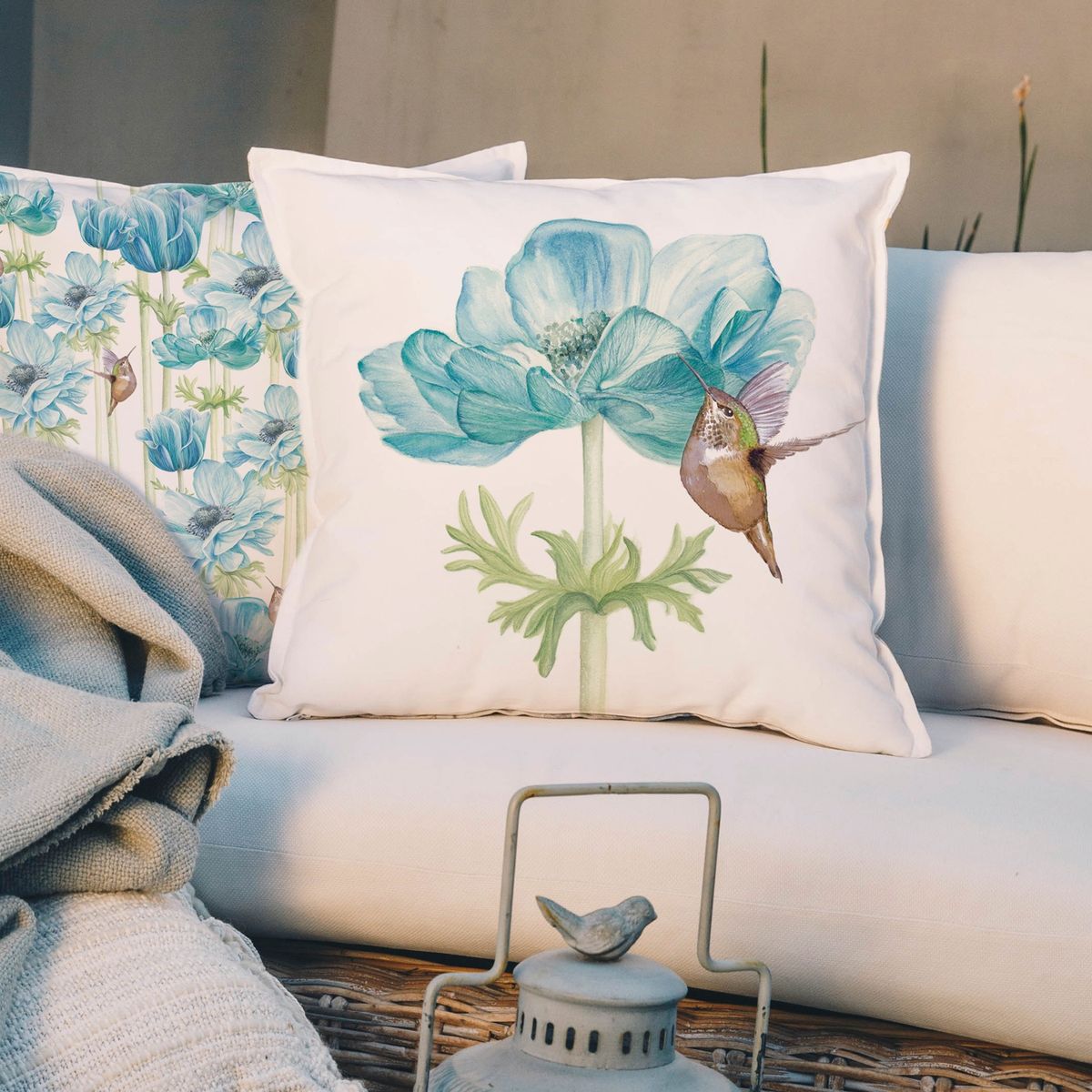 MARGARITA SCHEEL BY CASA ALVARINHO - FUNDA COJÍN ALGODÓN ANÉMONE PICAFLOR 45X45…