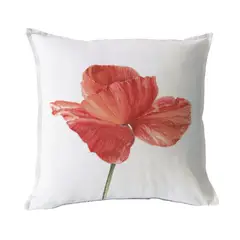 MARGARITA SCHEEL BY CASA ALVARINHO - FUNDA COJÍN ALGODÓN AMAPOLA ROJA CERRADA 45X45