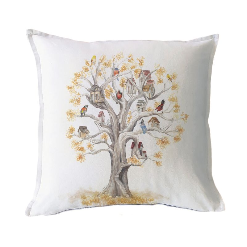 MARGARITA SCHEEL BY CASA ALVARINHO - FUNDA COJÍN ALGODÓN ARBOLITO 45X45