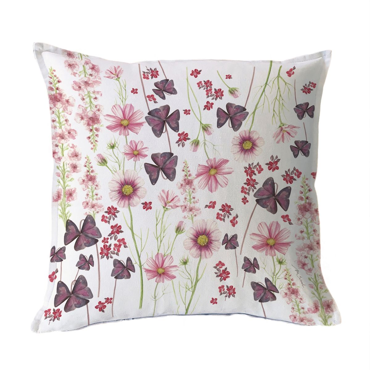 MARGARITA SCHEEL BY CASA ALVARINHO - FUNDA COJÍN ALGODÓN PRIMAVERA ROSA 45X45