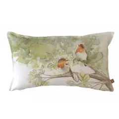 MARGARITA SCHEEL BY CASA ALVARINHO - FUNDA COJÍN ALGODÓN PAJARITOS BAMBI 50X30