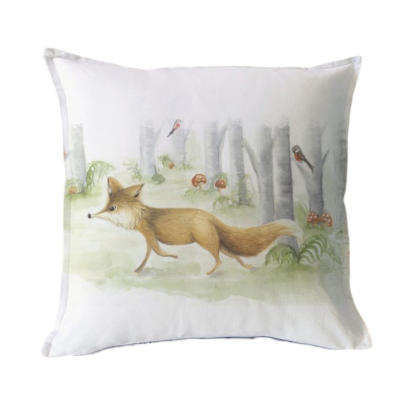 MARGARITA SCHEEL BY CASA ALVARINHO - FUNDA COJÍN ALGODÓN ZORRO CAMINANDO 45X45